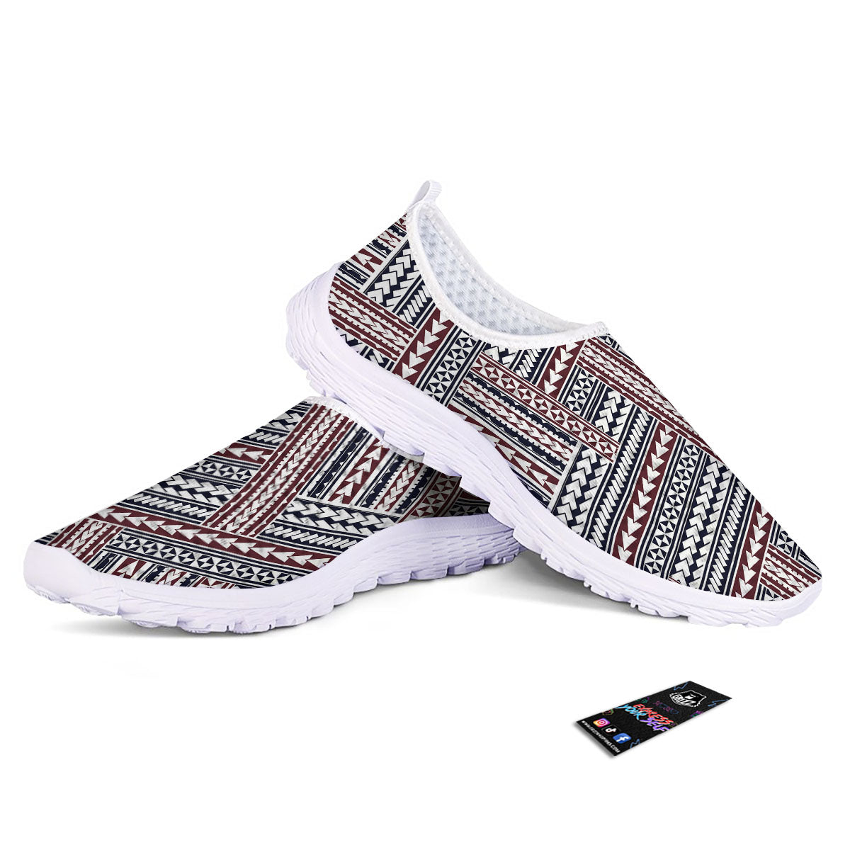Tribal Maori Print Nurse Shoes-grizzshop