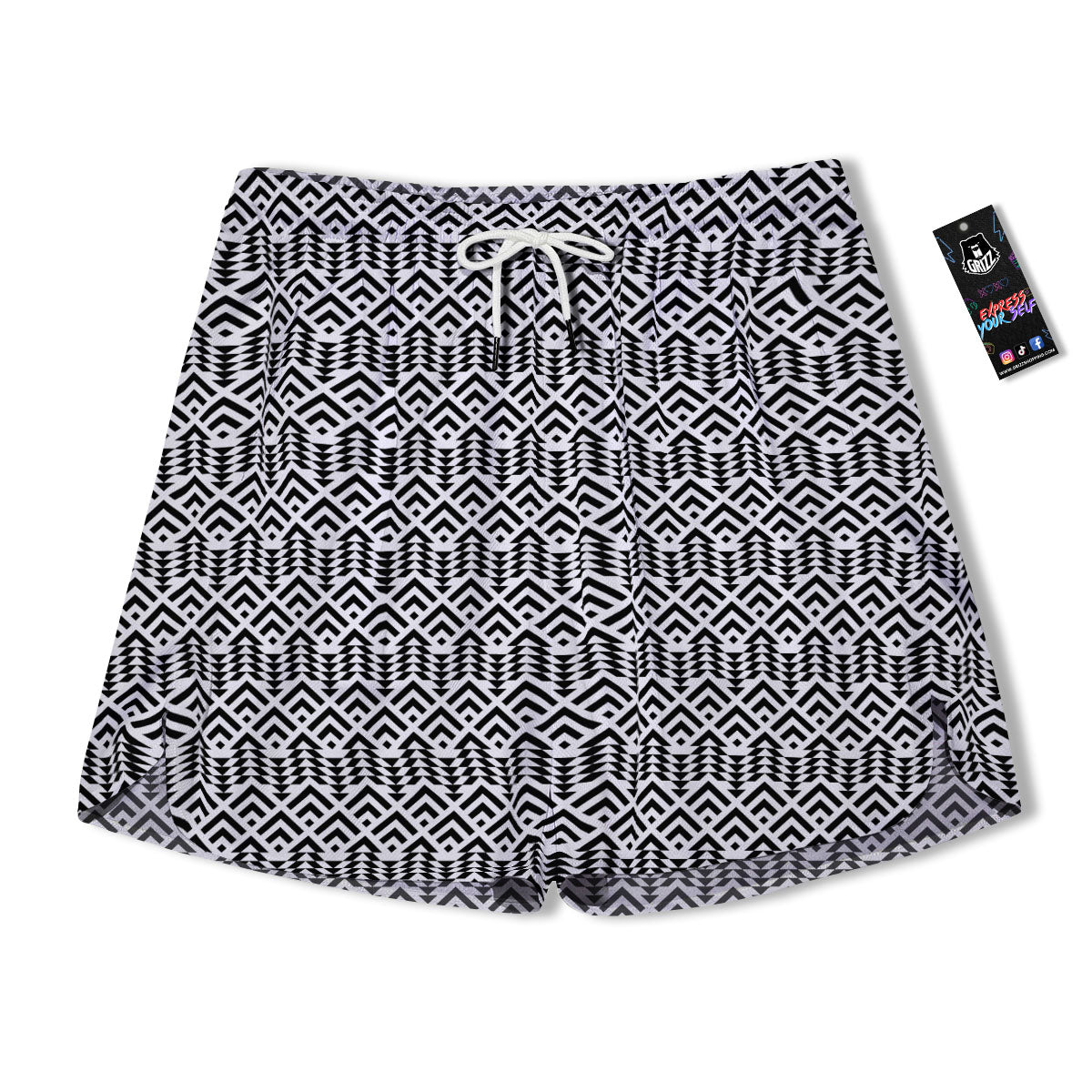 Tribal Maori Print Pattern Men's Running Shorts-grizzshop