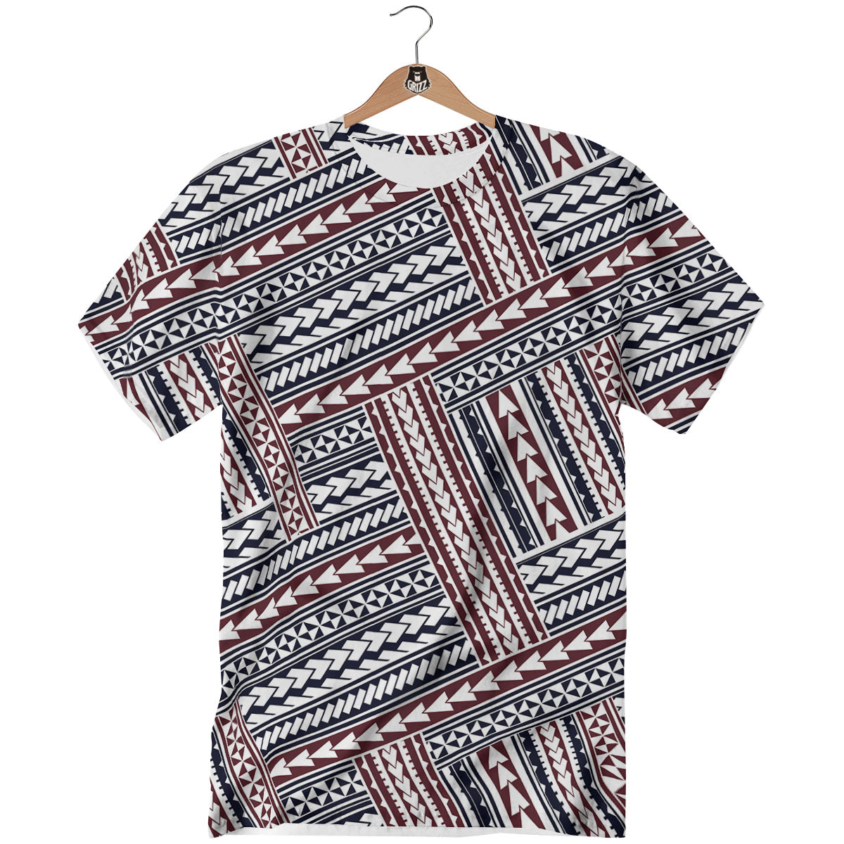 Tribal Maori Print T-Shirt-grizzshop