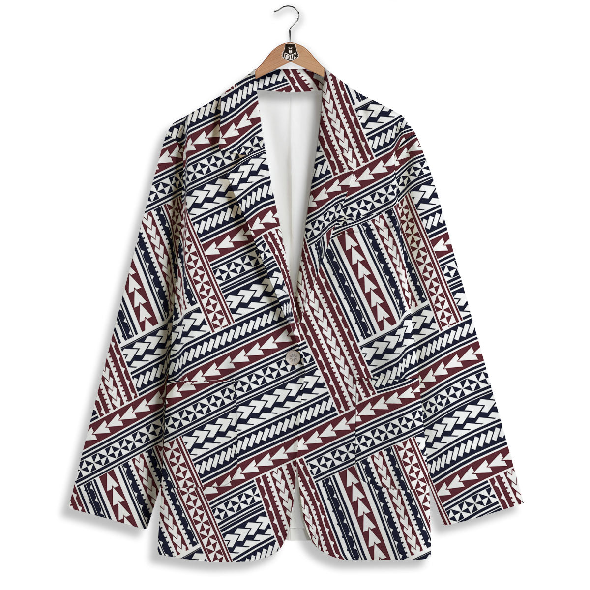 Tribal Maori Print Women's Blazer-grizzshop