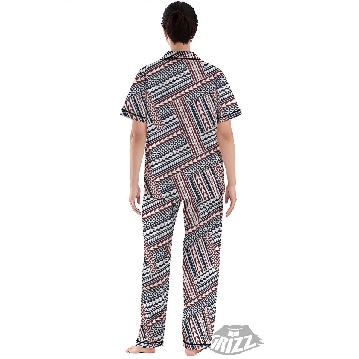 Tribal Maori Print Women's Pajamas Set-grizzshop