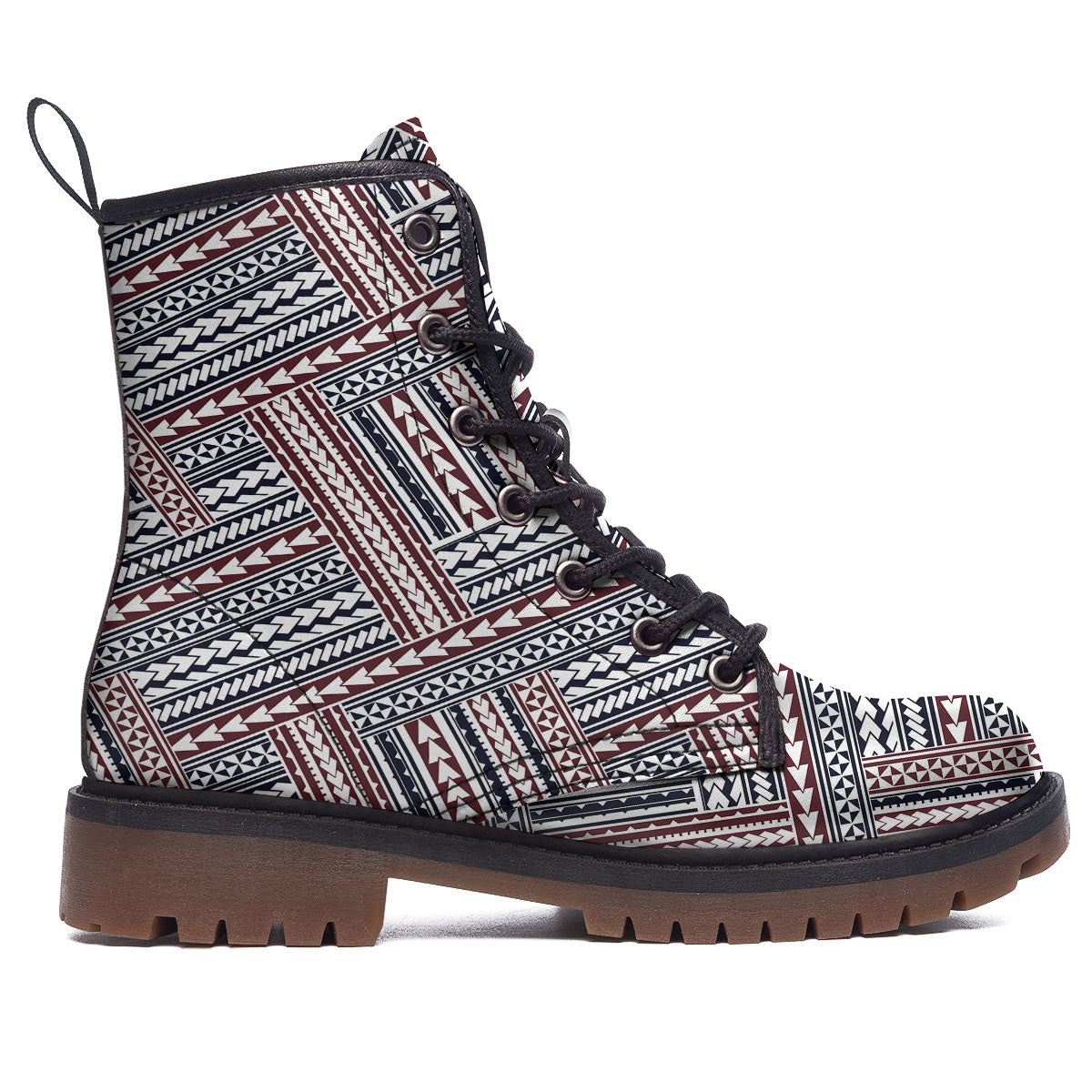 Tribal Maori Print Work Boots-grizzshop