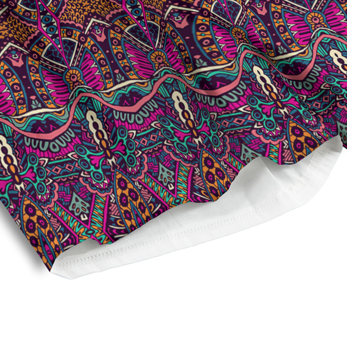 Tribal Native Purple Print Pattern Men's Athletic Shorts