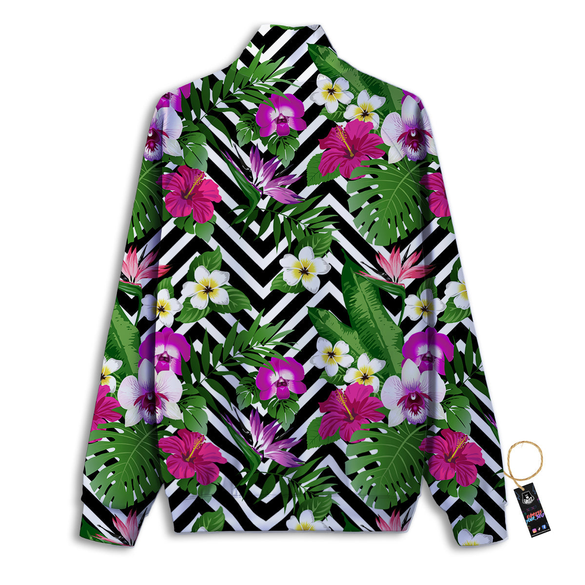 Tribal Native Purple Print Pattern Track Jacket-grizzshop