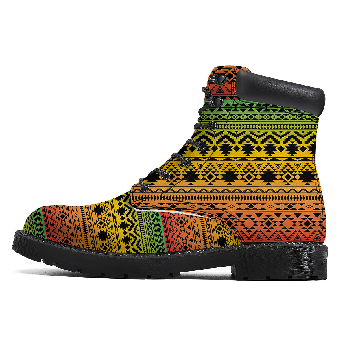 Tribal Rasta Print Pattern Boots-grizzshop