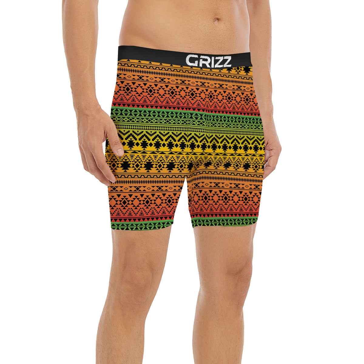 Tribal Rasta Print Pattern Boxer Briefs-grizzshop
