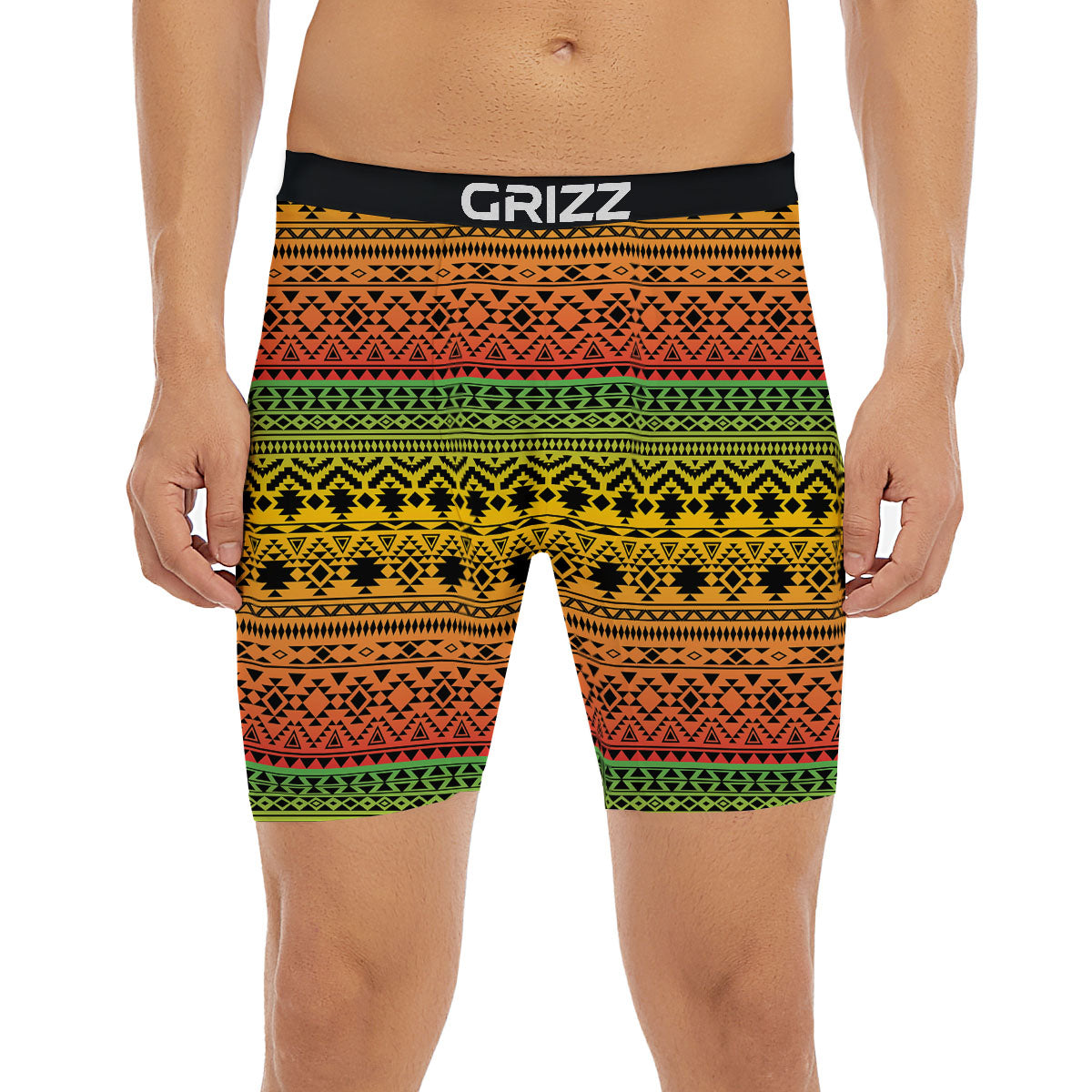Tribal Rasta Print Pattern Boxer Briefs-grizzshop