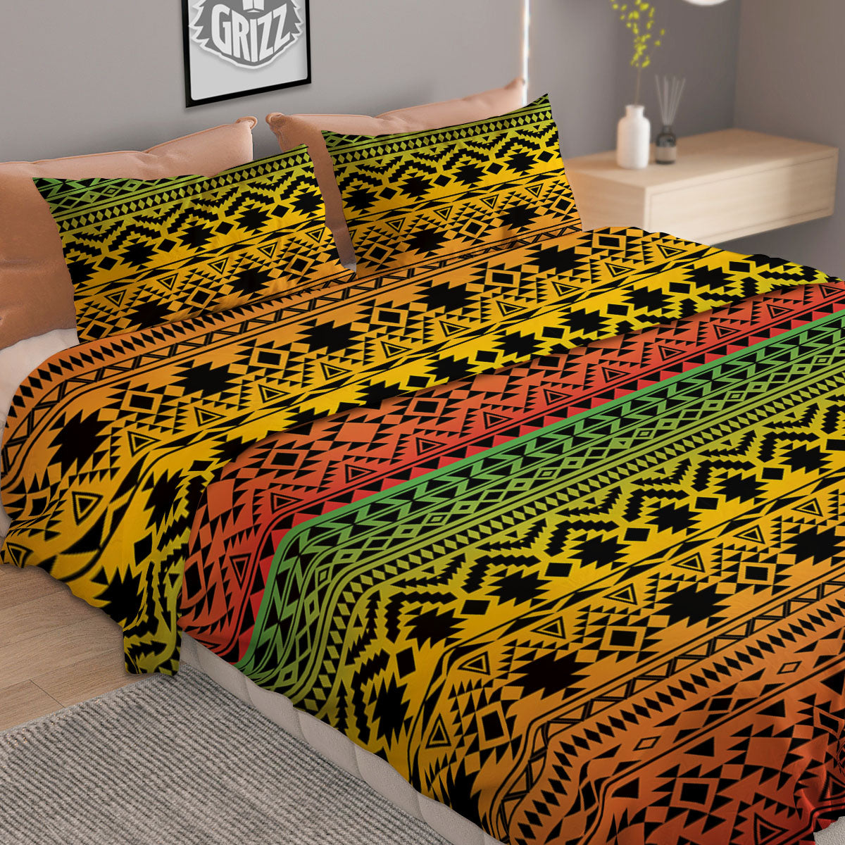 Tulip Field Print Pattern Duvet Cover Bedding Set