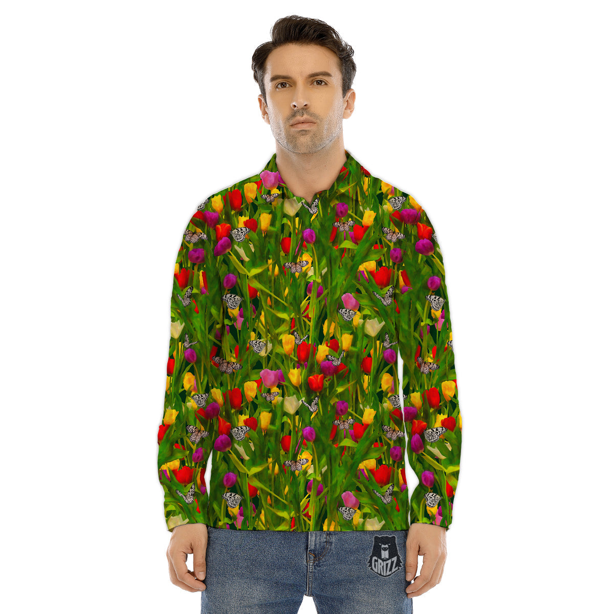 Tribal Rasta Print Pattern Men's Dress Shirts-grizzshop