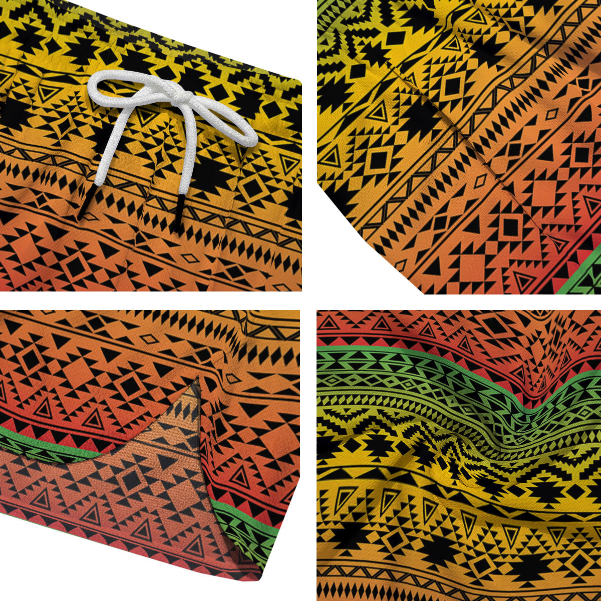 Tribal Rasta Print Pattern Men's Running Shorts-grizzshop