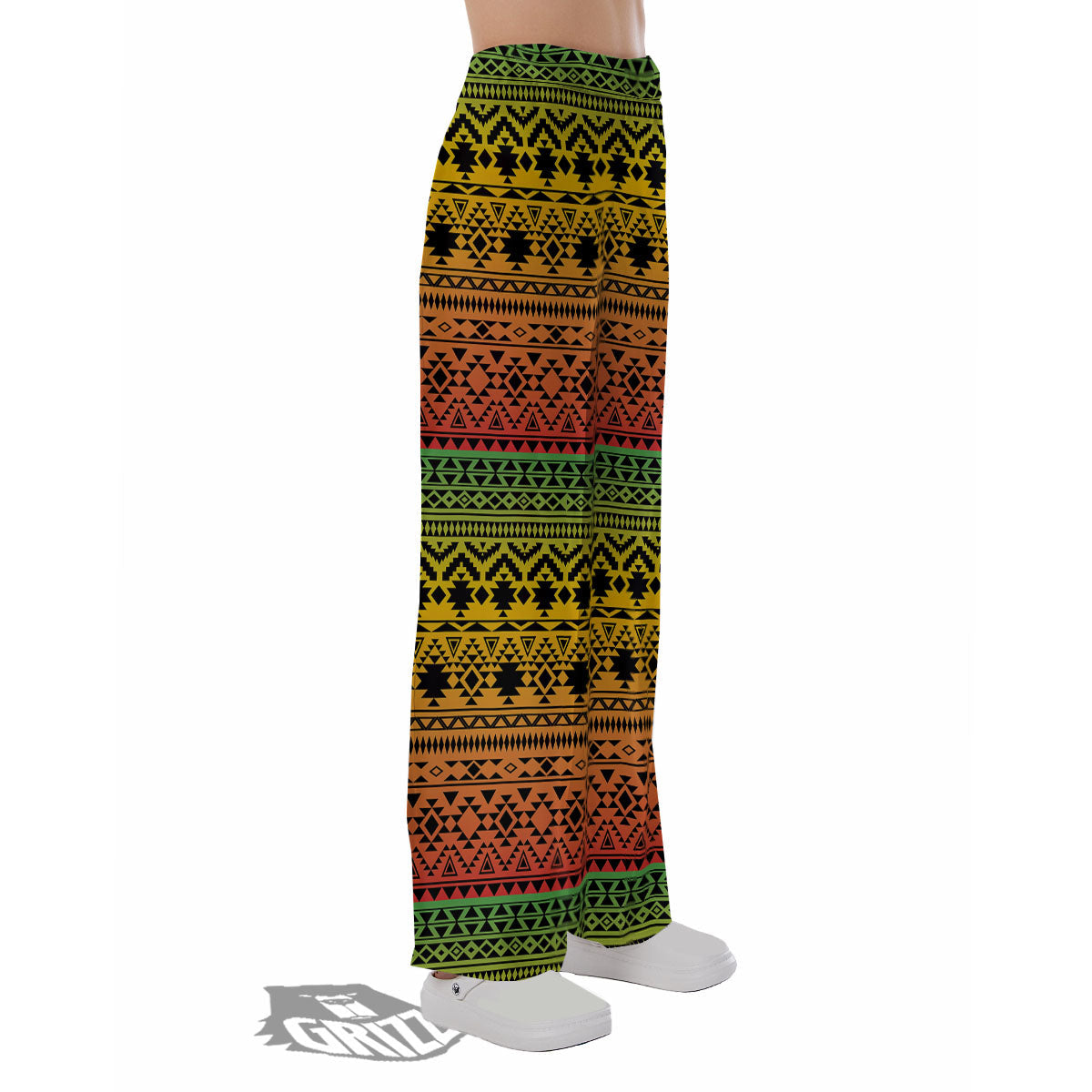 Tribal Rasta Print Pattern Pajama Pants-grizzshop