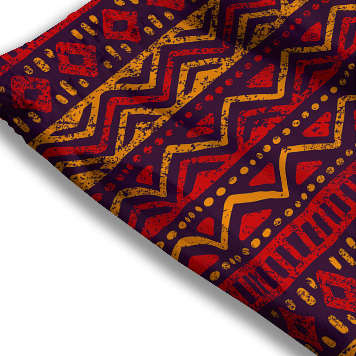 Tribal Red African Print Pattern Mesh Shorts