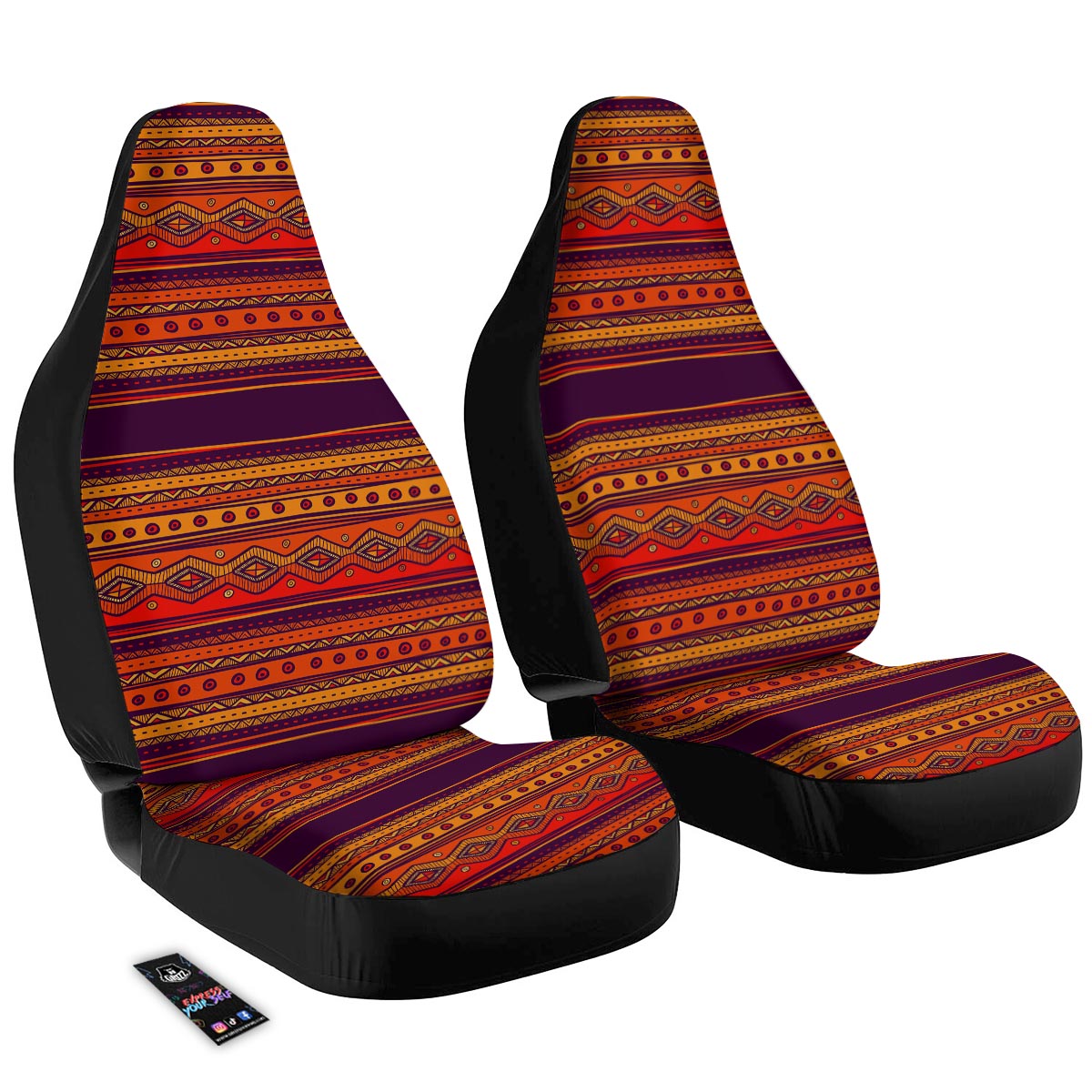 Kwanzaa Kinara Candles Back Car Seat Cover African Tribal Pattern LT05 main image 1