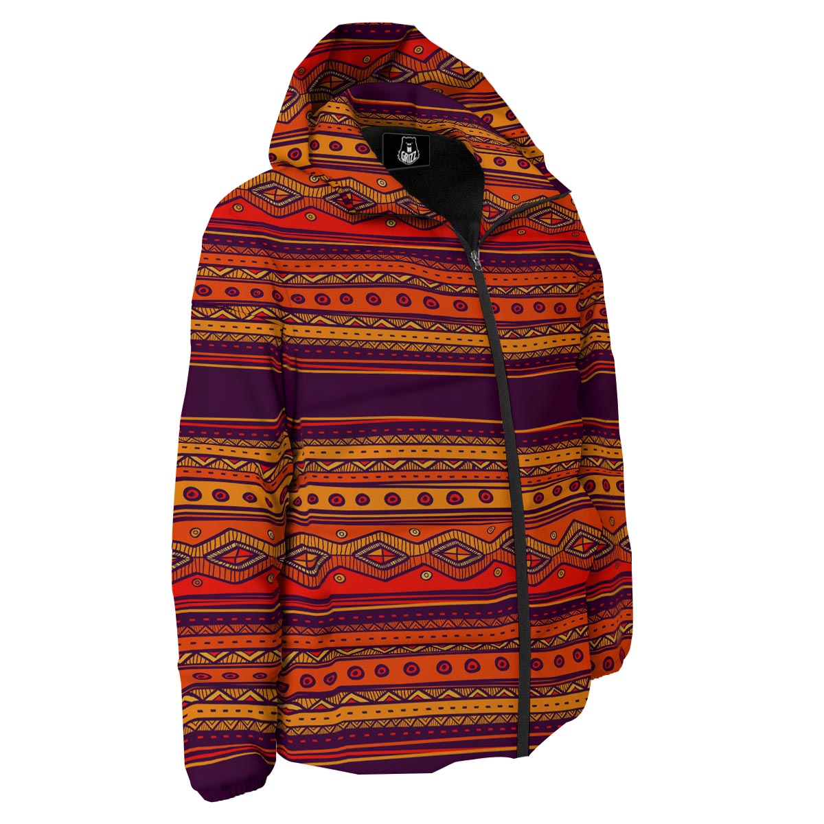 Tribal Sunset African Print Pattern Down Jacket-grizzshop