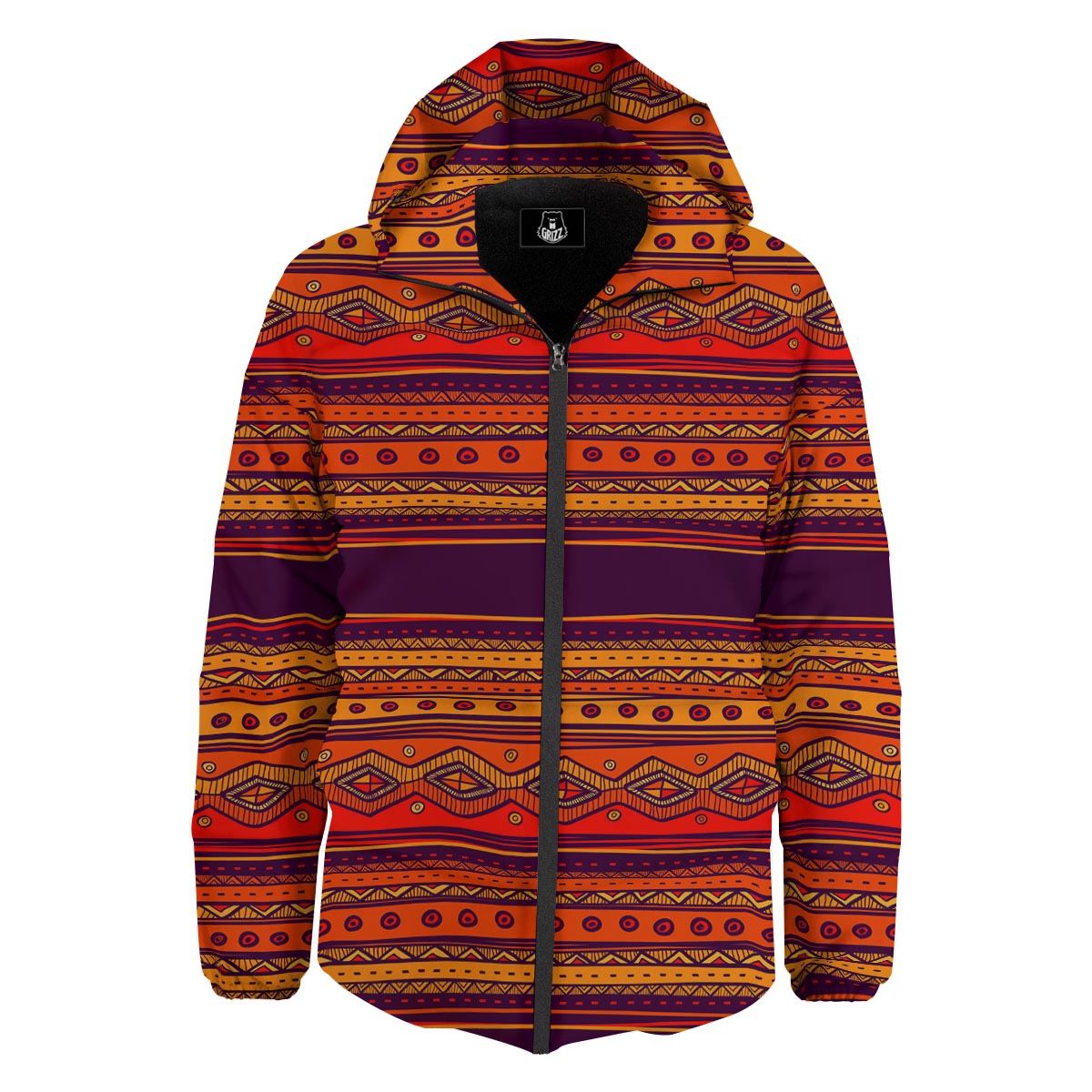 Tribal Sunset African Print Pattern Down Jacket-grizzshop