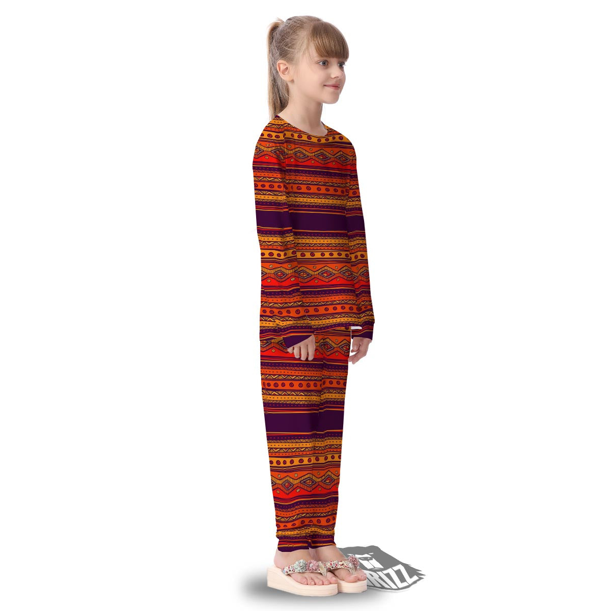 Tribal Sunset African Print Pattern Kid's Pajamas-grizzshop