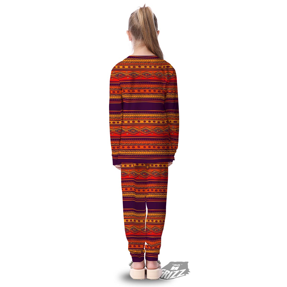 Tribal Sunset African Print Pattern Kid's Pajamas-grizzshop