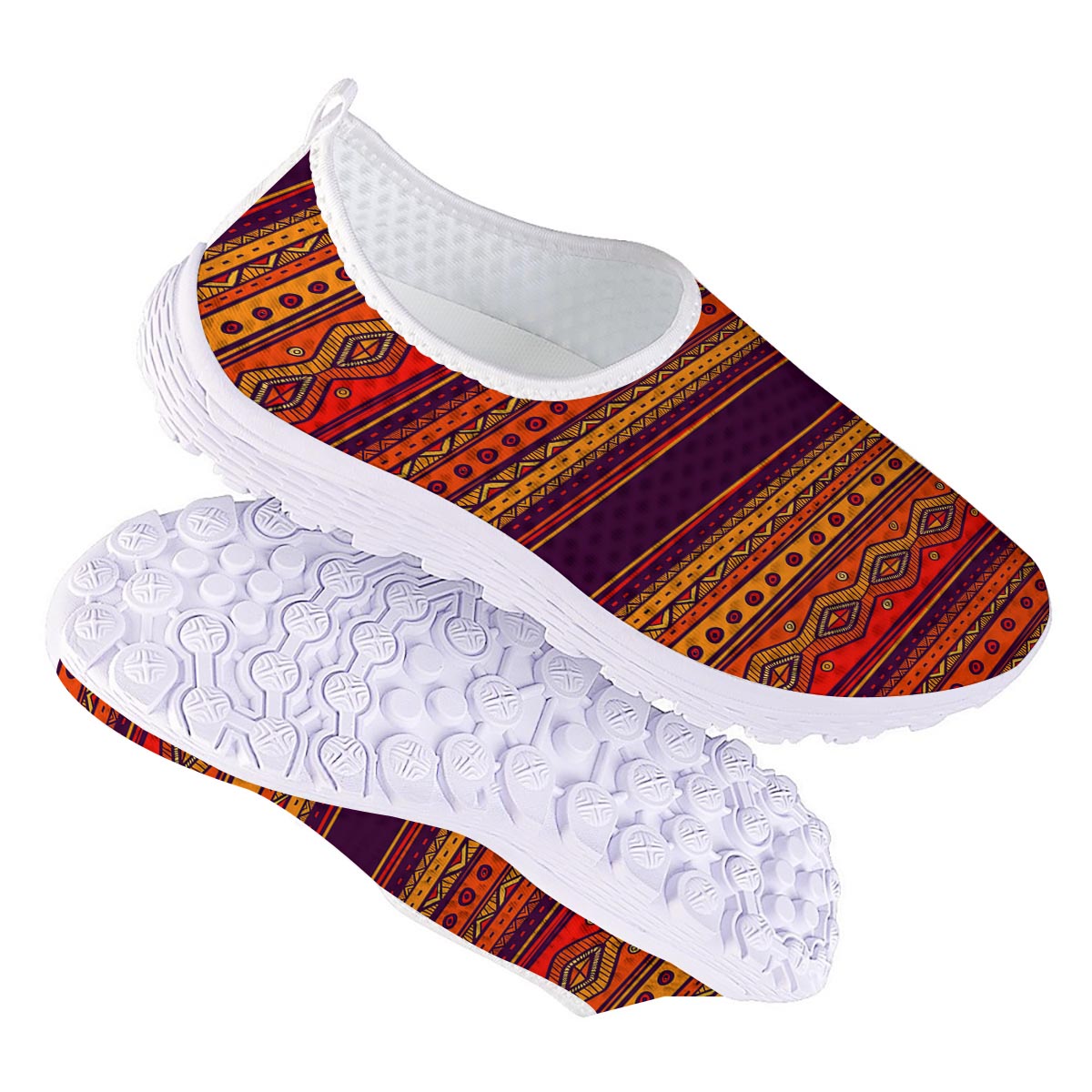 Tribal Sunset African Print Pattern Nurse Shoes-grizzshop
