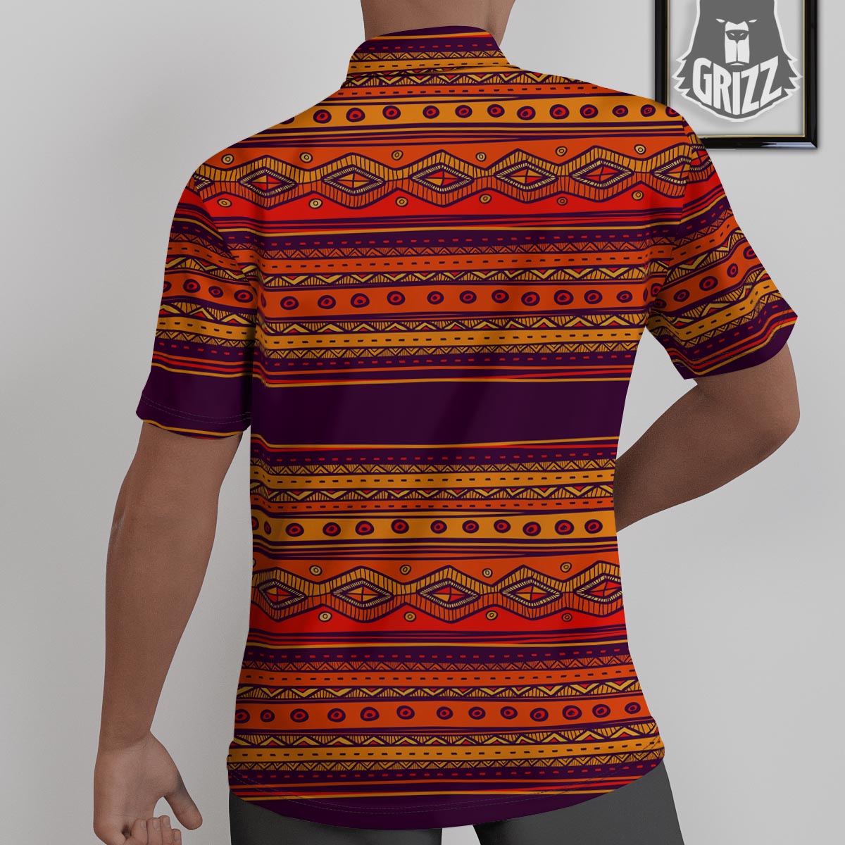 Tribal Sunset African Print Pattern Untucked Shirts-grizzshop