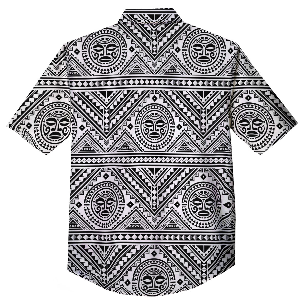 Tribal Tattoo Maori Polynesian Print Button Up Shirt-grizzshop