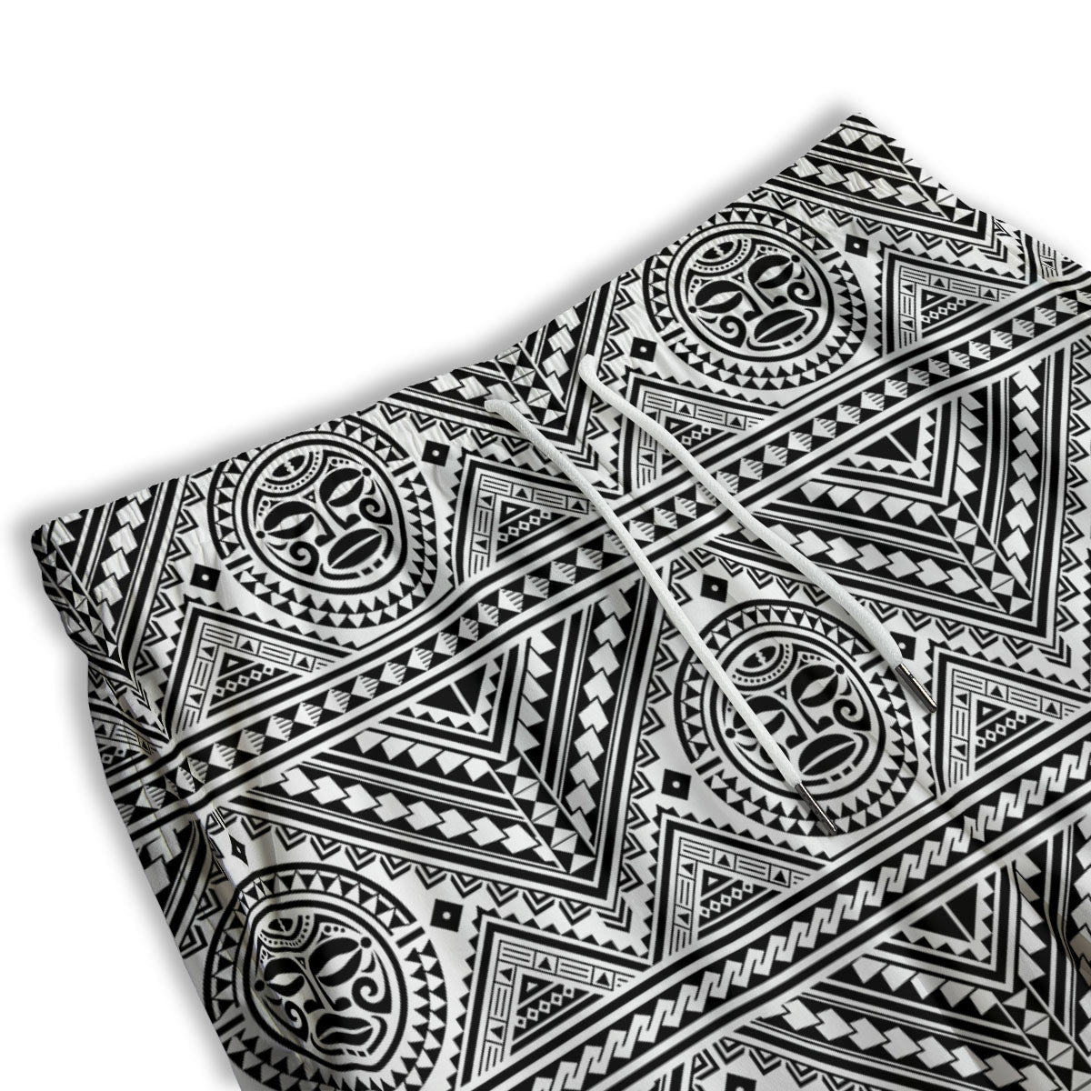 Tribal Tattoo Maori Polynesian Print Men's Athletic Shorts
