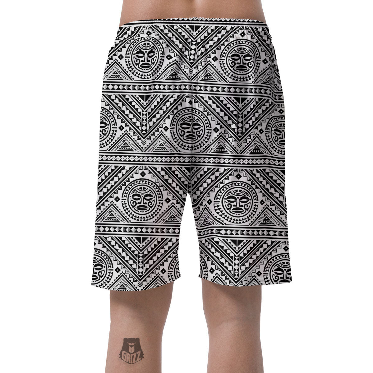 Tribal Tattoo Maori Polynesian Print Men's Shorts-grizzshop