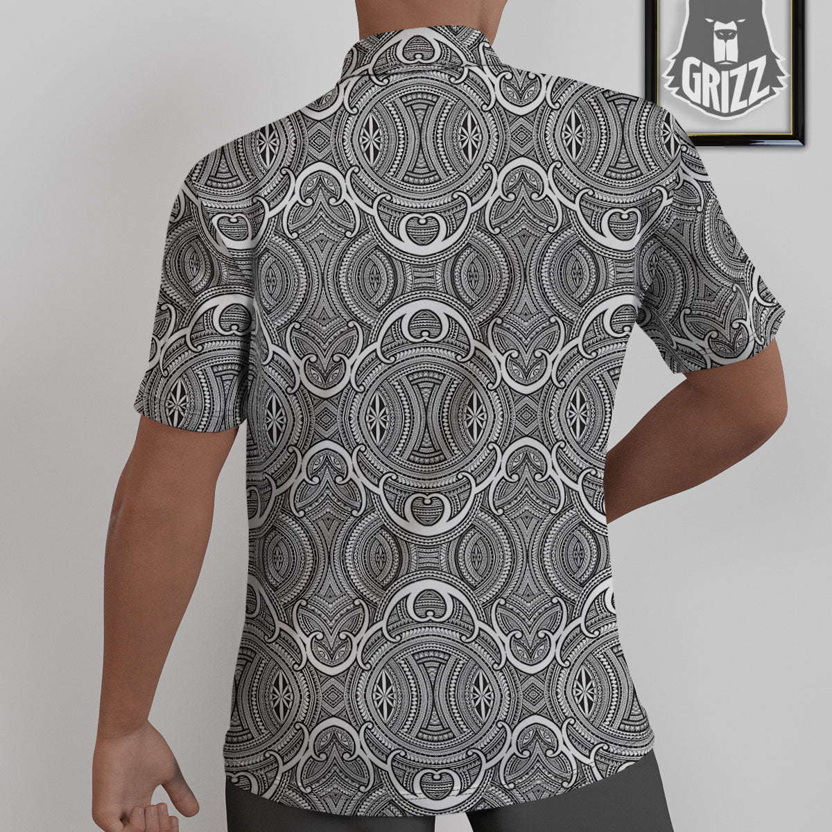 Tribal Tattoo Maori Print Pattern Untucked Shirts-grizzshop