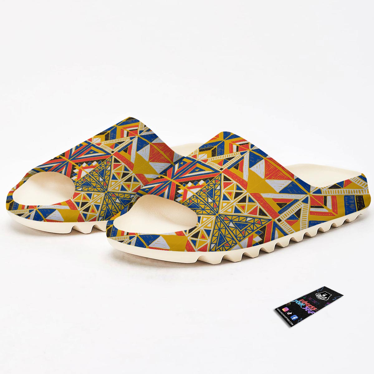 Tribal African Ethnic Sunset Print Pattern Sandals-grizzshop