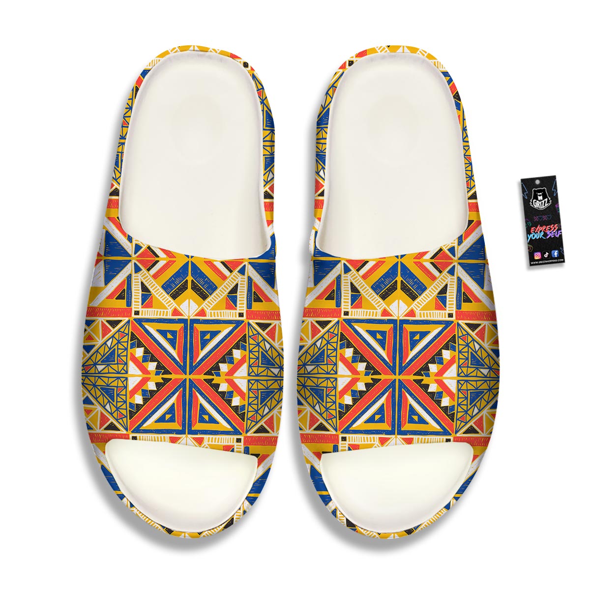 Tribal African Ethnic Sunset Print Pattern Sandals-grizzshop