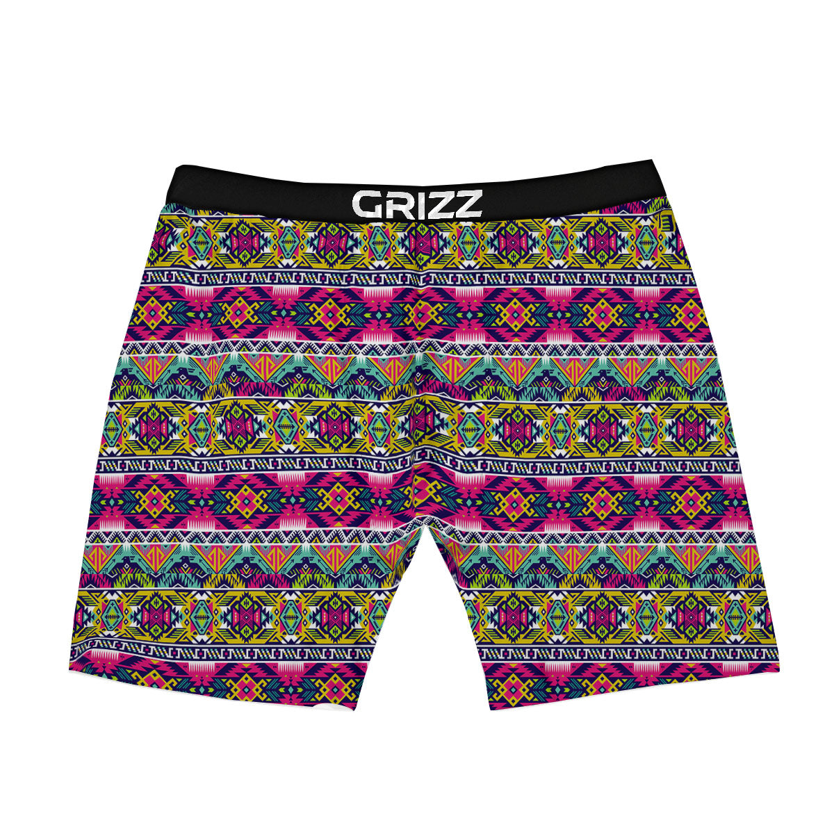 Tribal Aztec Colorful Print Pattern Boxer Briefs