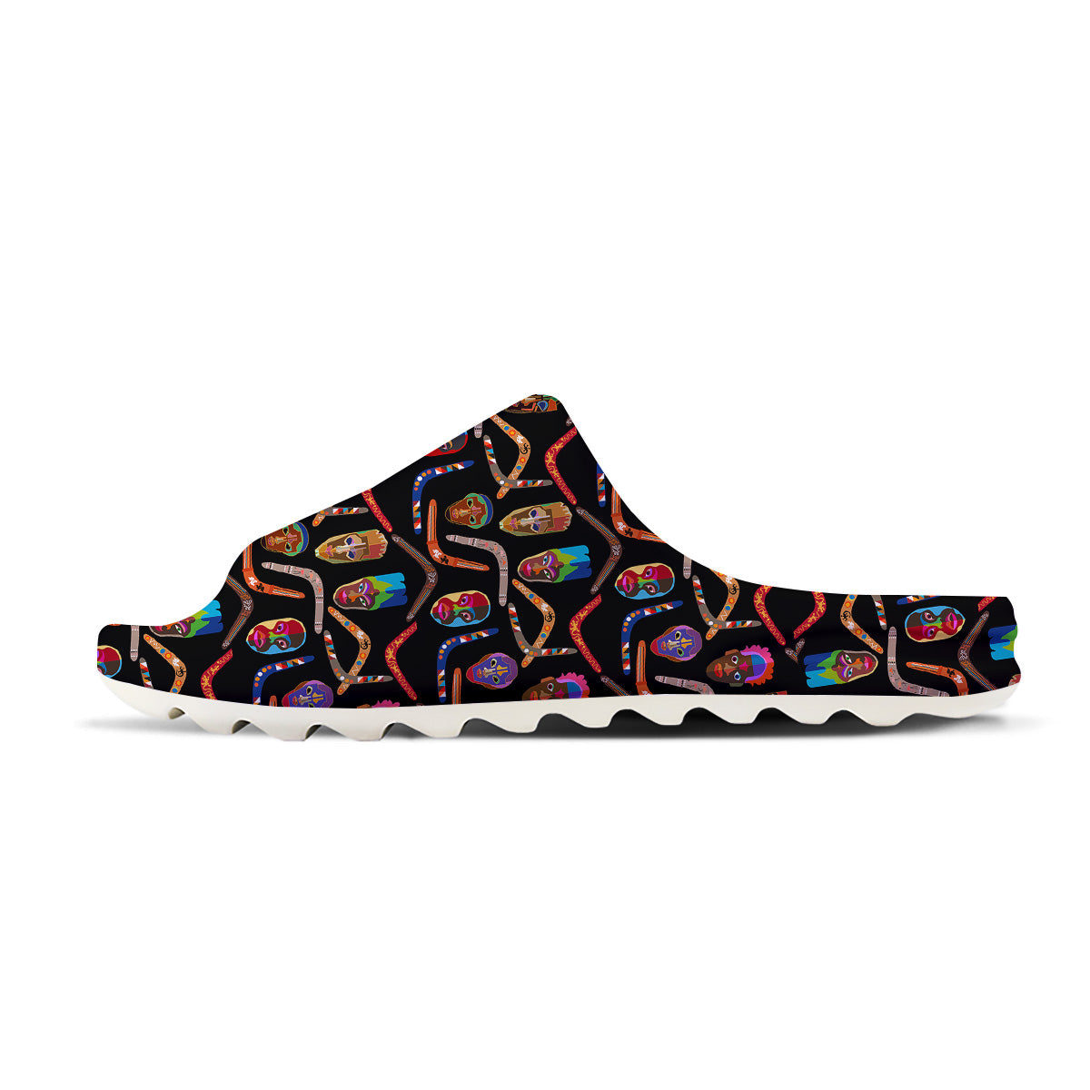 Tribal Boomerangs Print Pattern Sandals-grizzshop