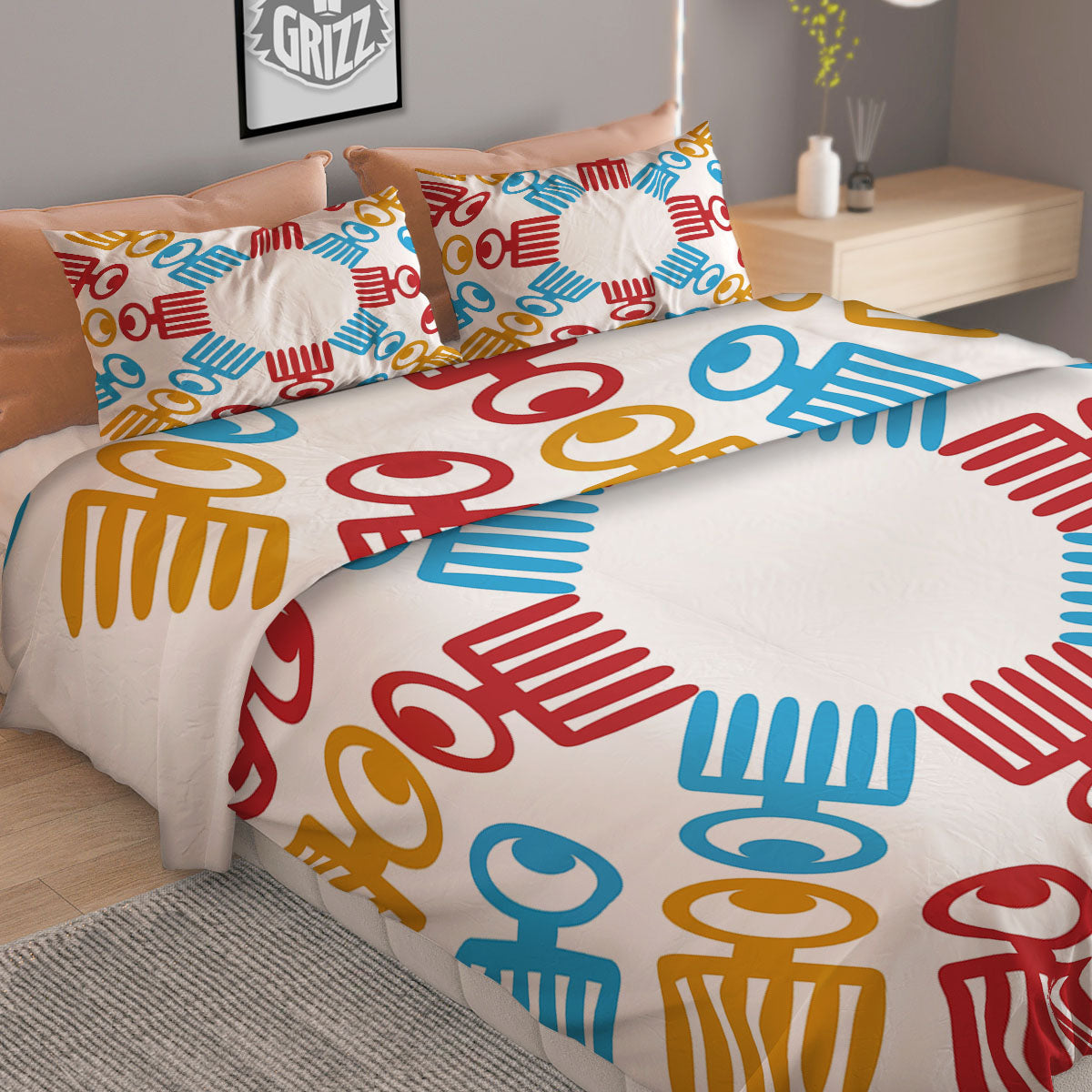 Tulip Spring Yellow Print Pattern Duvet Cover Bedding Set