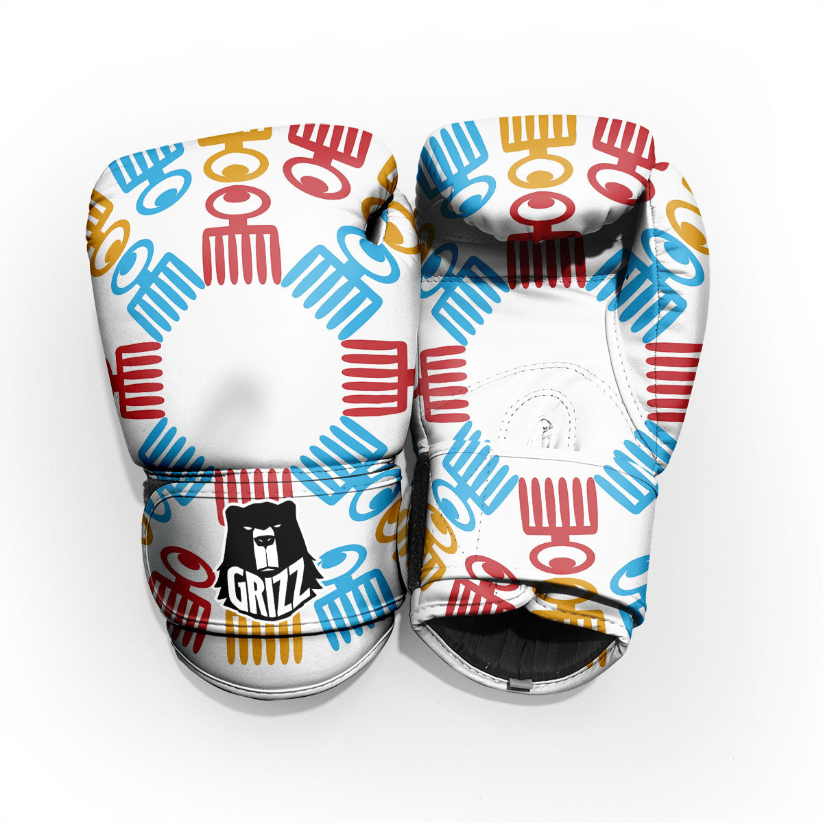 Tribe Symbols Red Adinkra Print Pro Boxing Glove