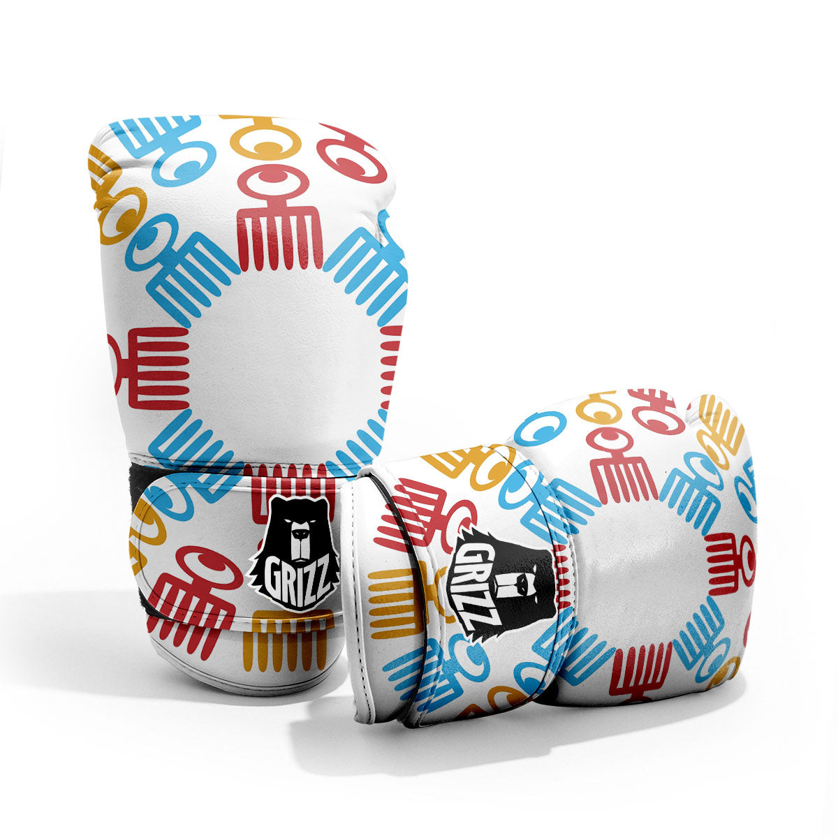 Tribe Symbols Red Adinkra Print Pro Boxing Glove