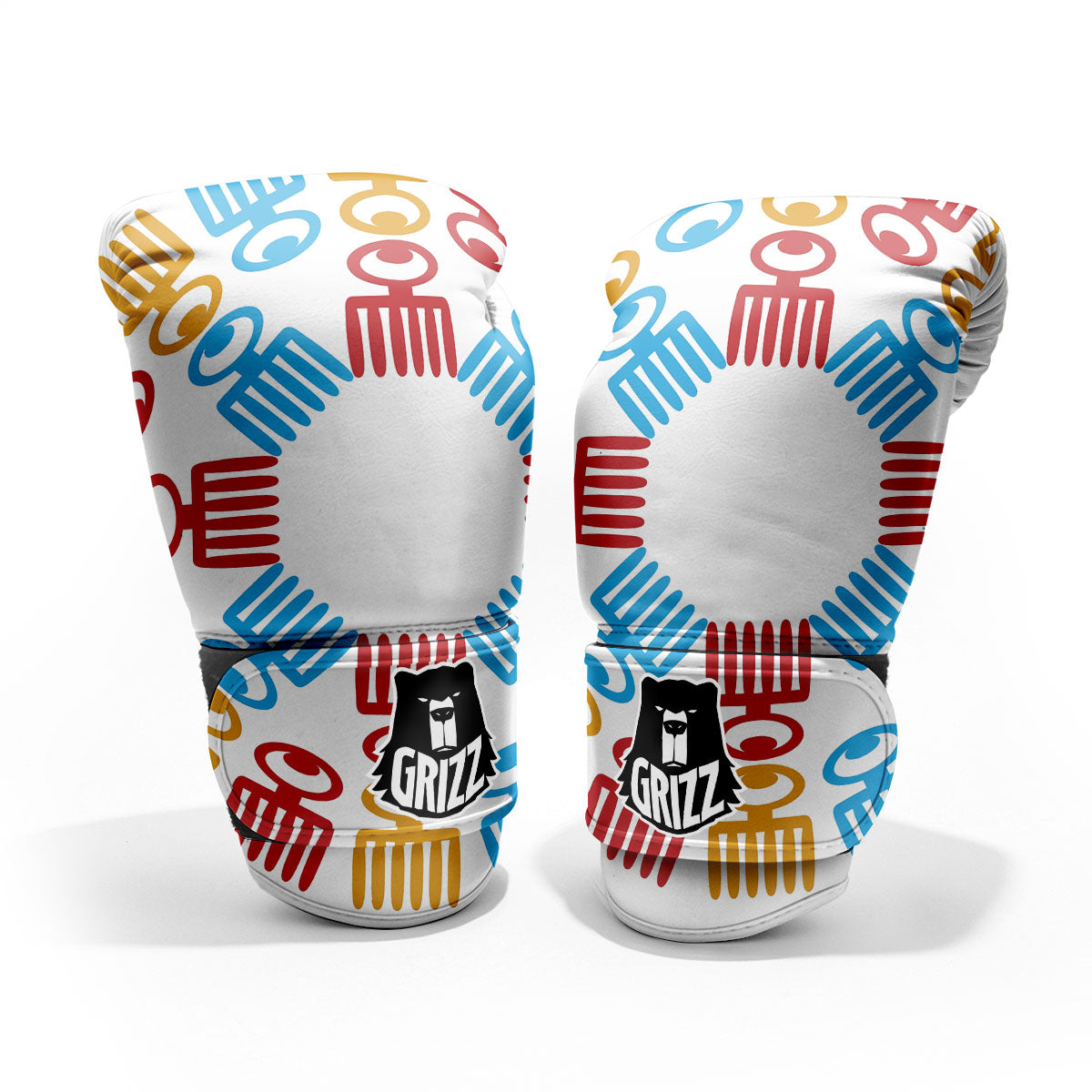 Tribe Symbols Red Adinkra Print Pro Boxing Glove