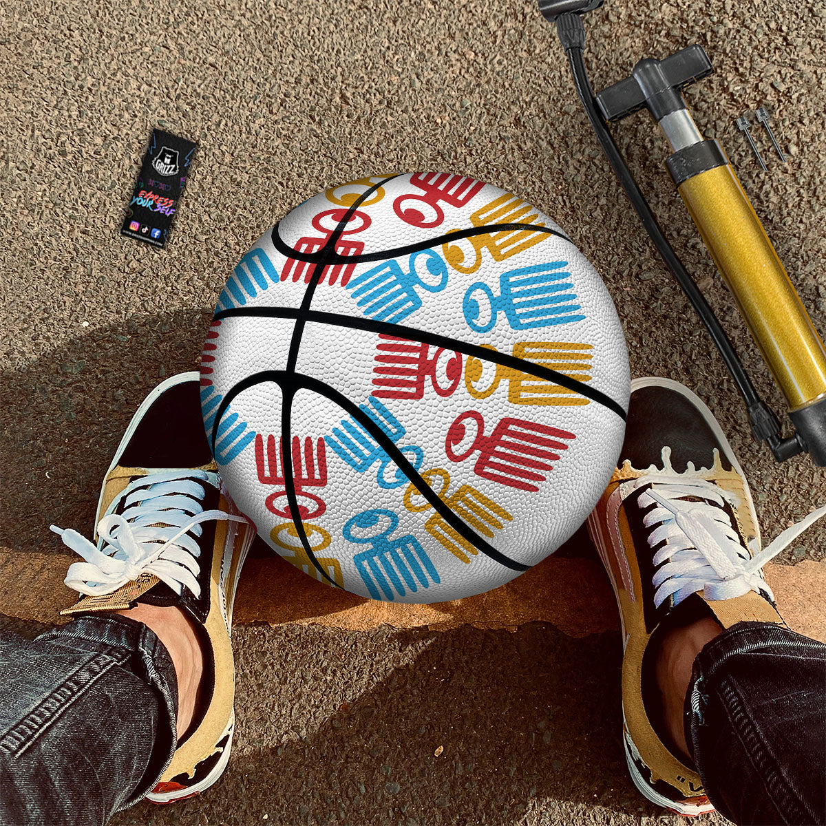 Tulip Spring Yellow Print Pattern Basketball