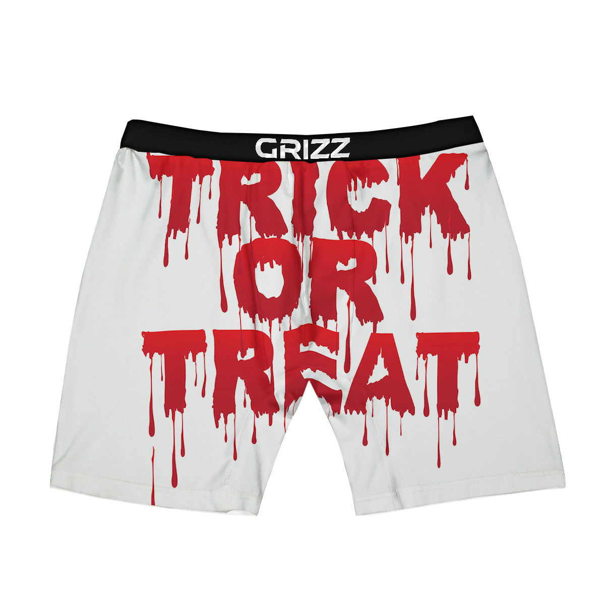 Trick Or Treat Red Blood Halloween Print Boxer Briefs-grizzshop
