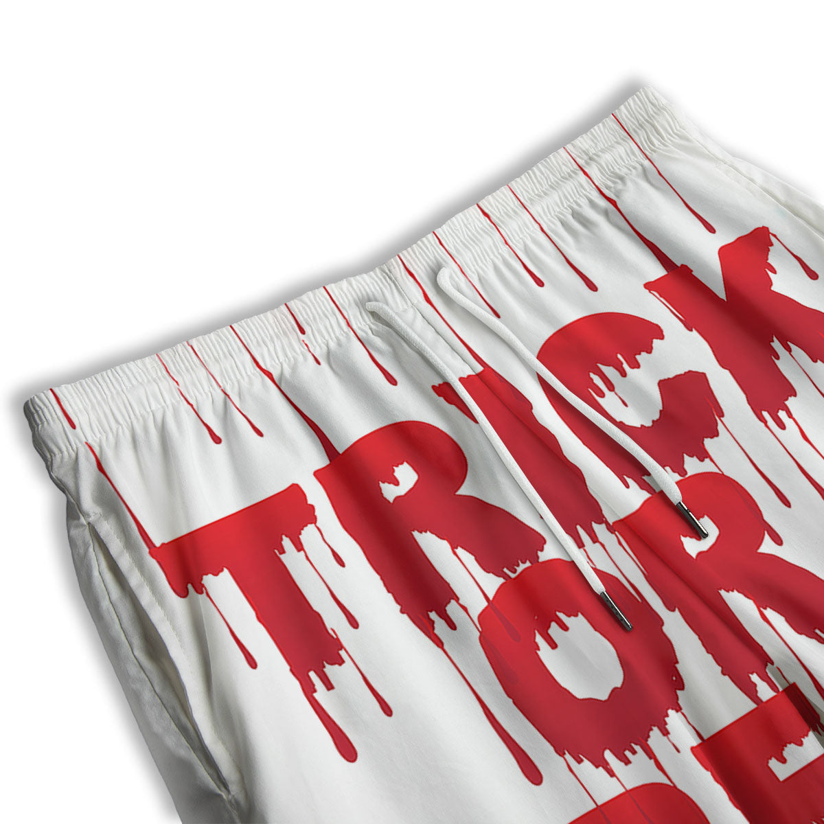 Trick Or Treat Red Blood Halloween Print Men's Athletic Shorts