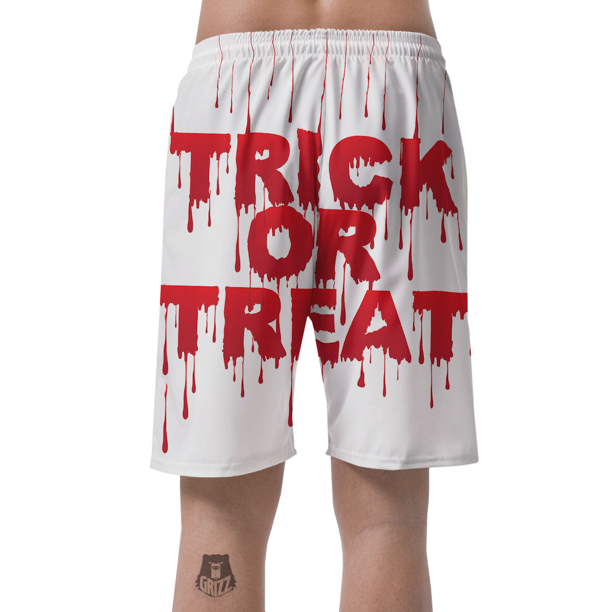 Trick Or Treat Red Blood Halloween Print Men's Shorts-grizzshop