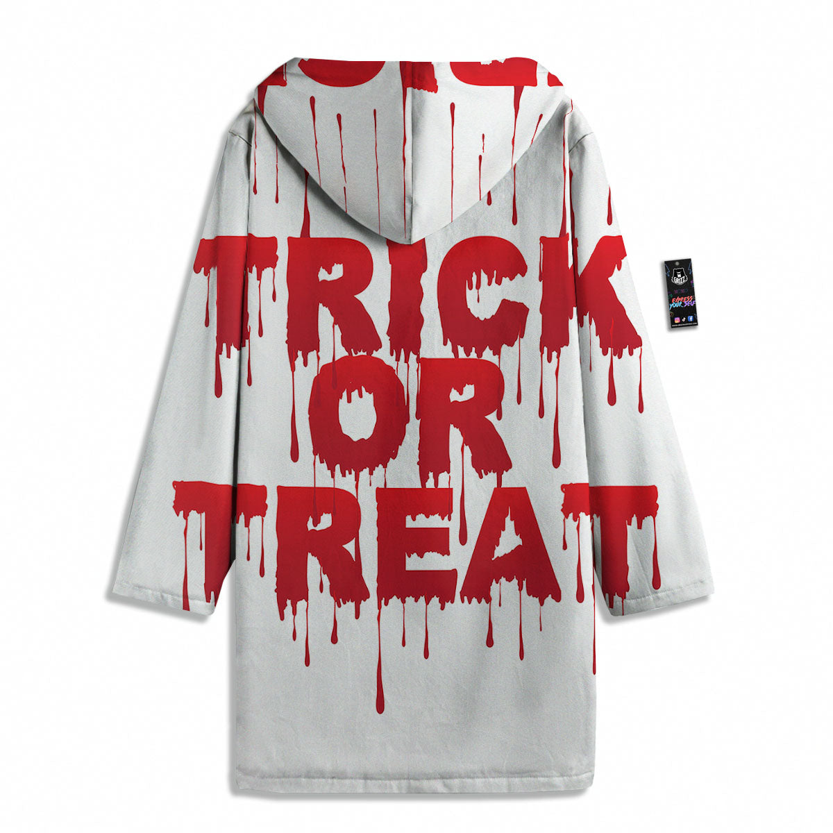 Trick Or Treat Red Blood Halloween Print Men's Windbreaker Jacket-grizzshop
