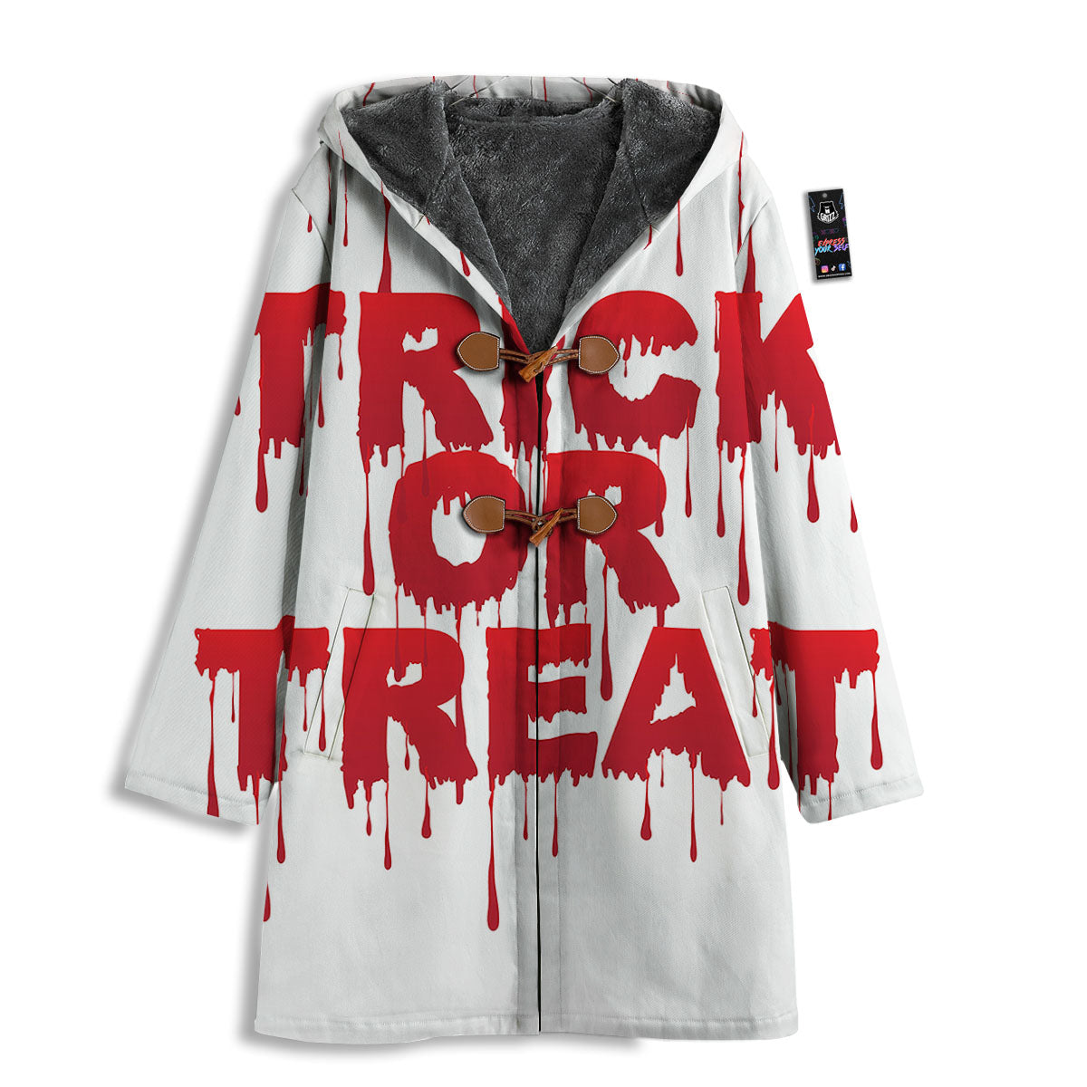Trick Or Treat Red Blood Halloween Print Men's Windbreaker Jacket-grizzshop