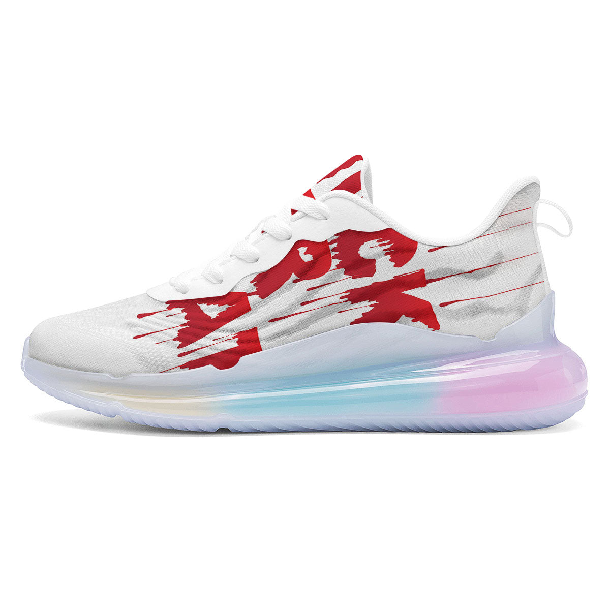 Trick Or Treat Red Blood Halloween Print Running Sneakers-grizzshop