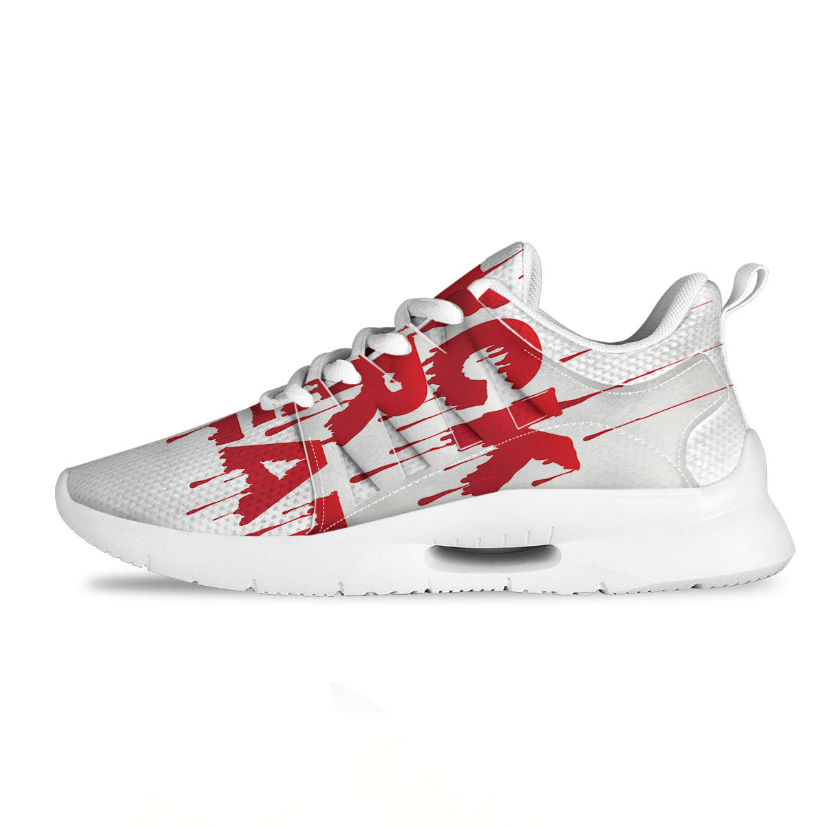 Trick Or Treat Red Blood Halloween Print Tennis Shoes-grizzshop