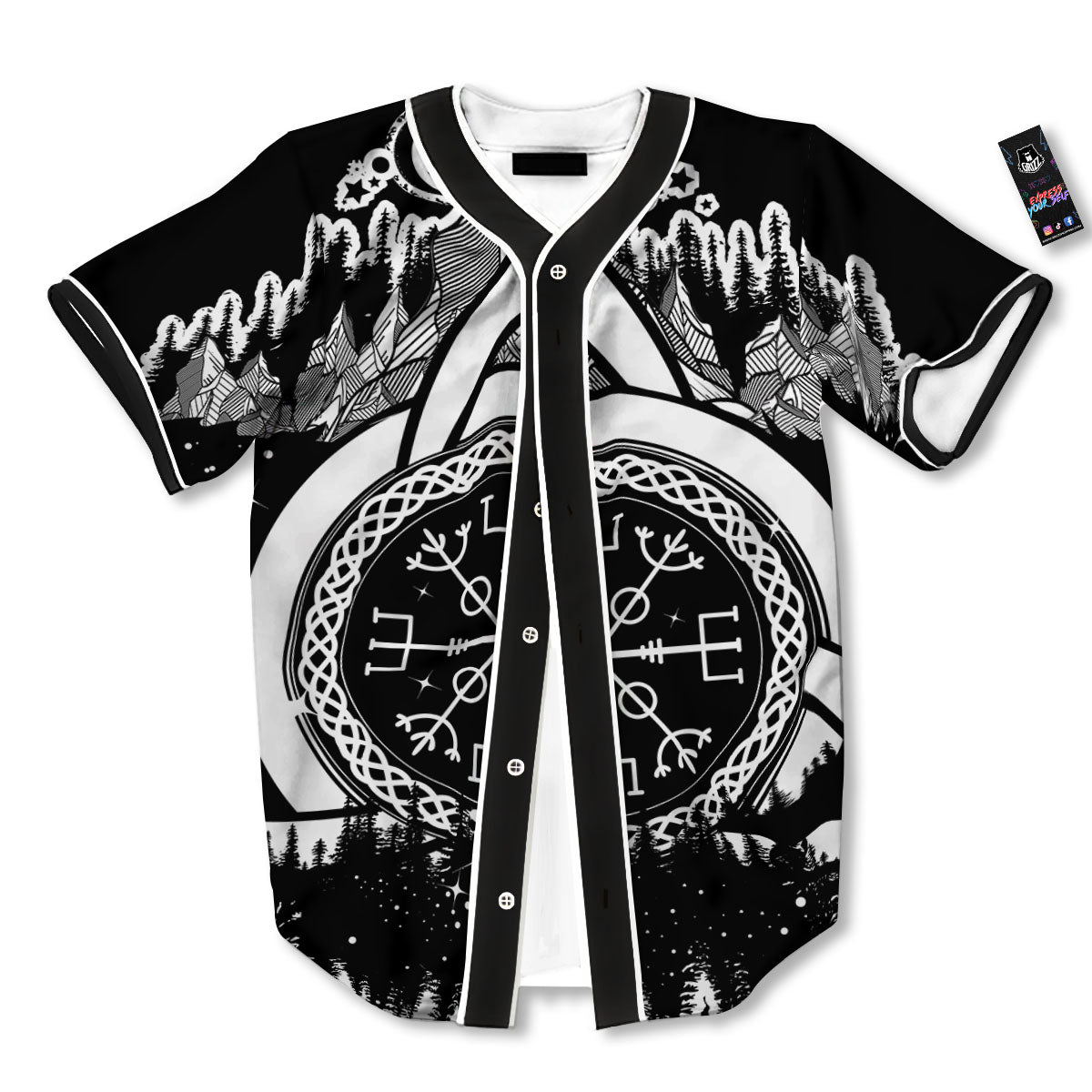 Trinity Knot Viking Celtic Print Baseball Jersey-grizzshop