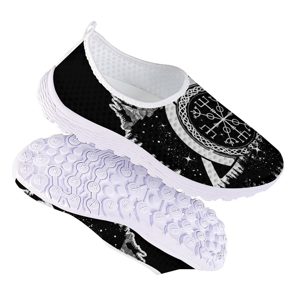 Trinity Knot Viking Celtic Print Nurse Shoes-grizzshop