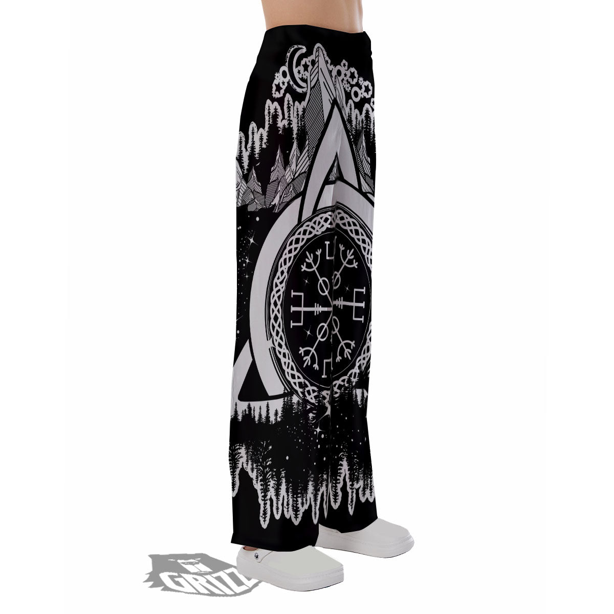 Trinity Knot Viking Celtic Print Pajama Pants-grizzshop