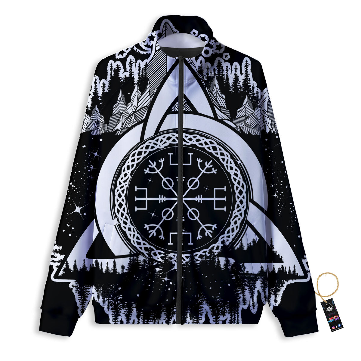 Trinity Knot Viking Celtic Print Track Jacket-grizzshop