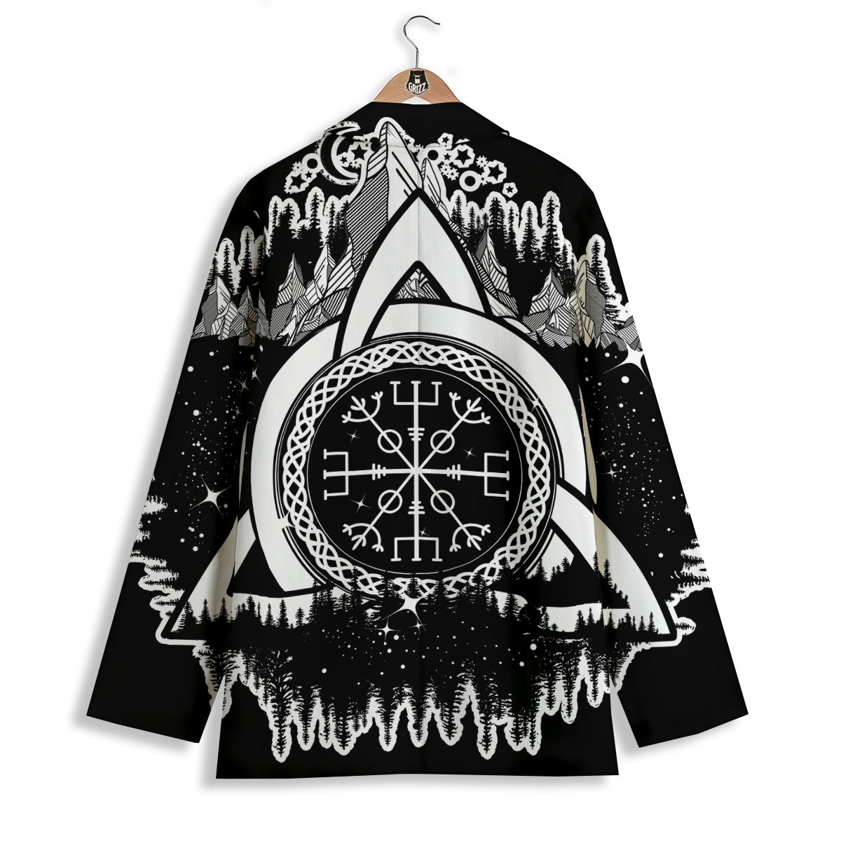 Trinity Knot Viking Celtic Print Women's Blazer-grizzshop