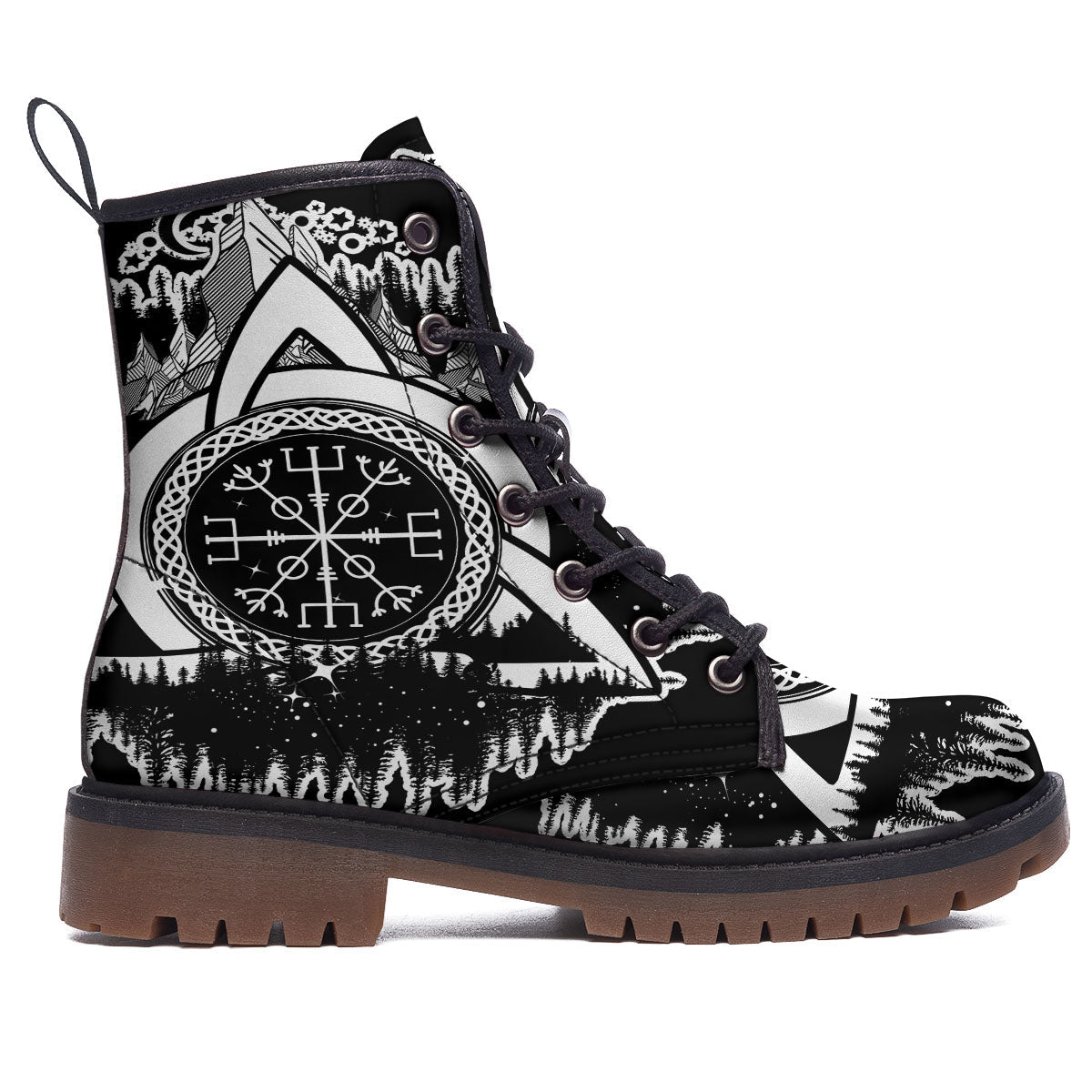 Trinity Knot Viking Celtic Print Work Boots-grizzshop