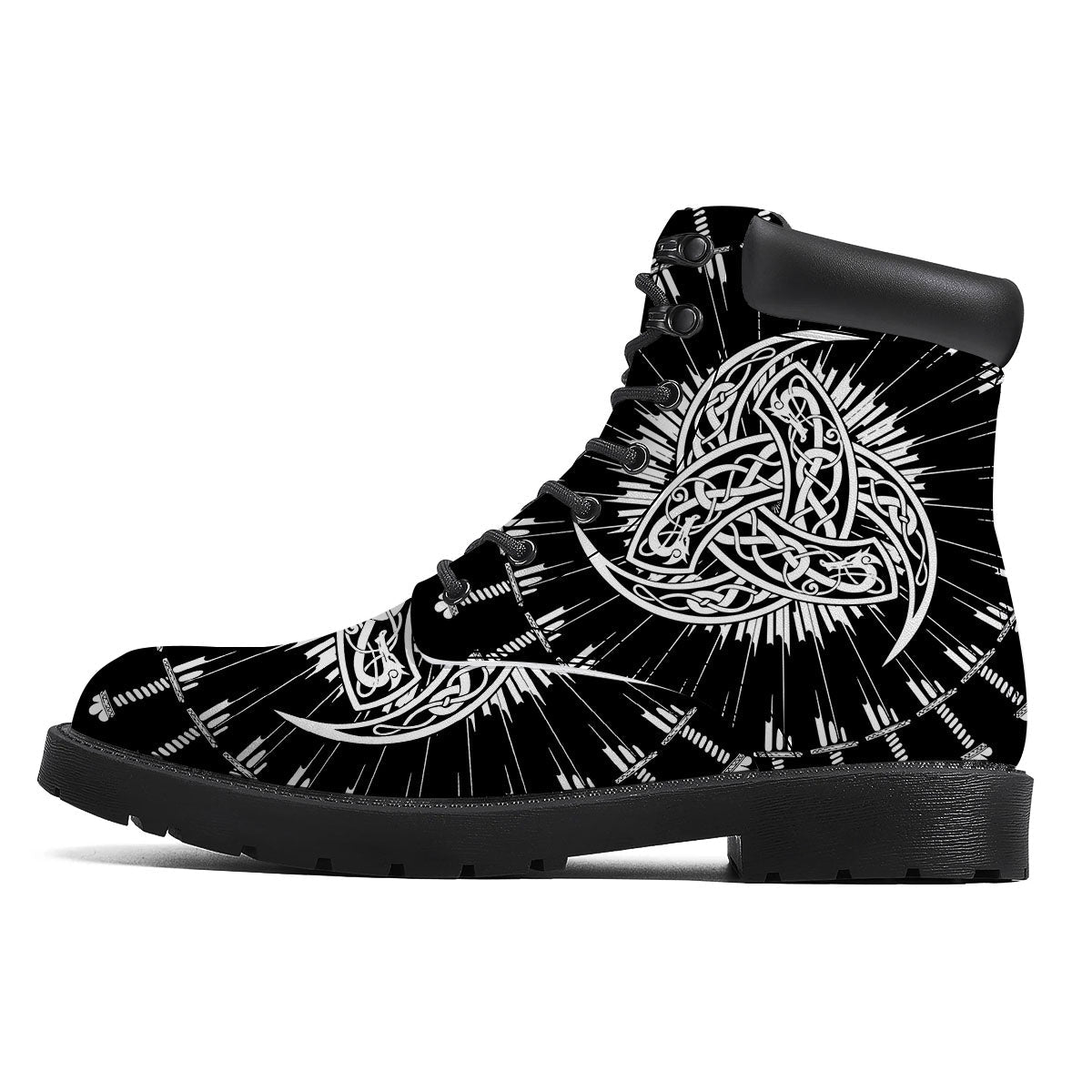 Triple Horn Of Odin Viking Print Boots-grizzshop